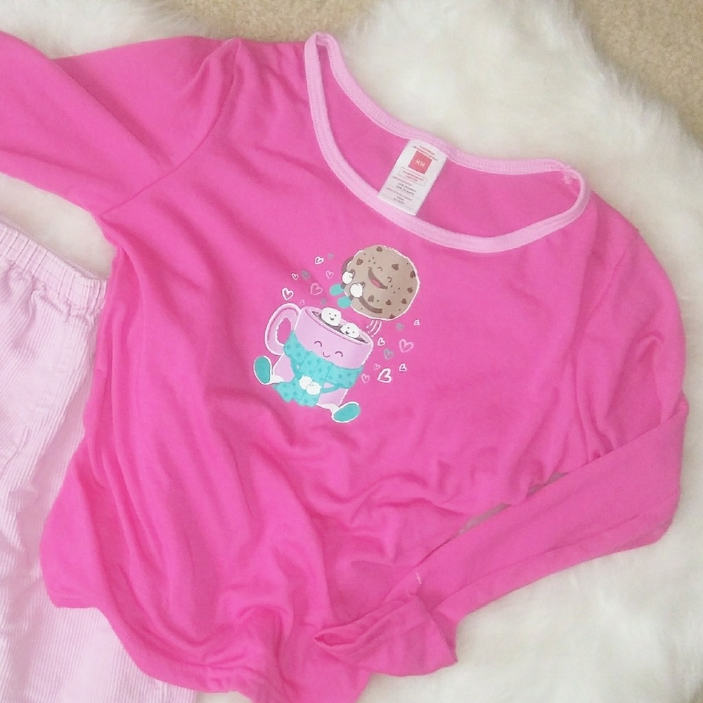 Girl long sleeve pink shirt cute